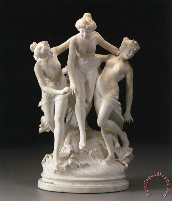 The Three Graces painting - Ferdinando Andreini The Three Graces Art Print