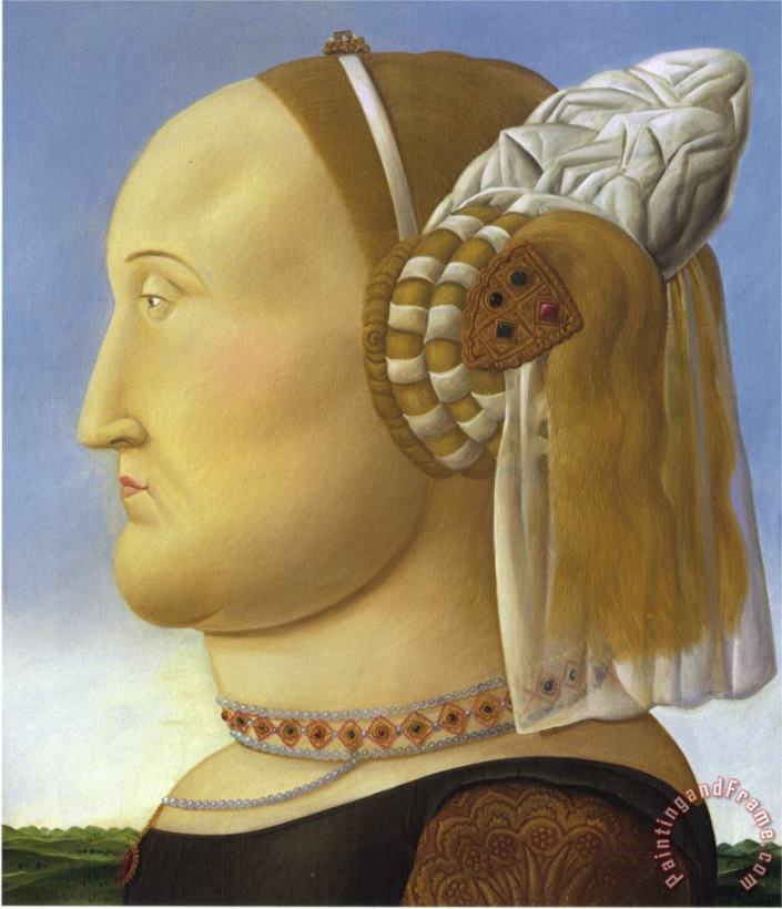 fernando botero Battista Sforza After Piero Della Francesca Art Print