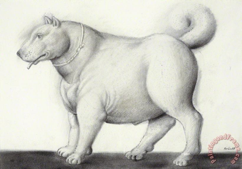 Fernando Botero Dog, 1988 Art Painting