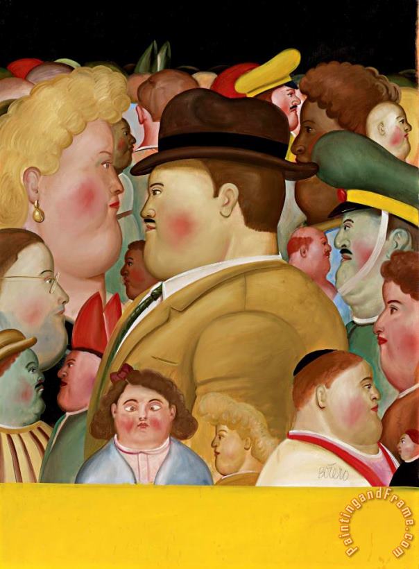 Personnages De Theatre painting - Fernando Botero Personnages De Theatre Art Print