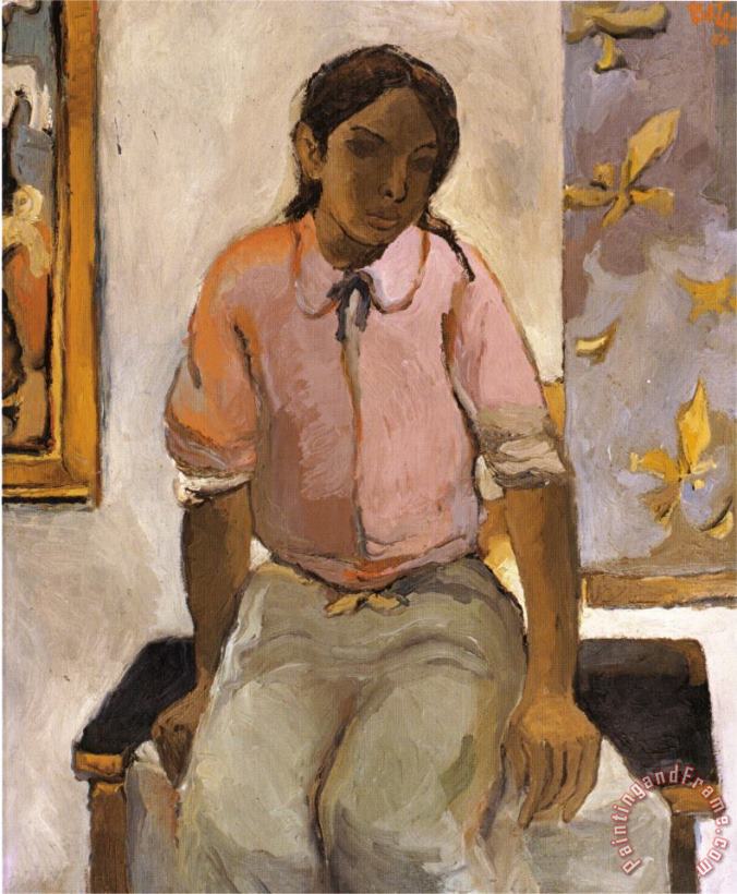 fernando botero Portrait of a Young Indian Art Painting