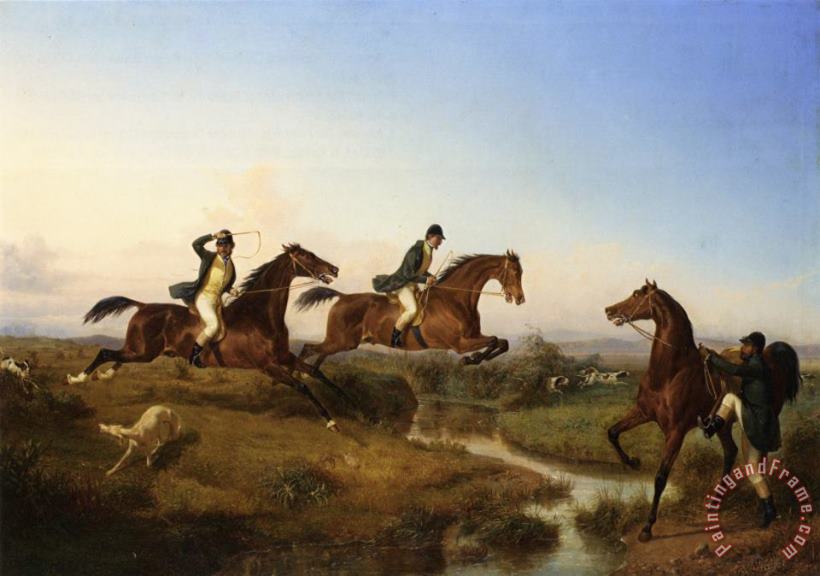 Filippo Palizzi Hunting in The Neopolitan Countryside Art Painting