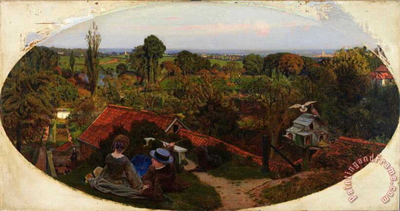 An English Autumn Afternoon, 1852 1853 painting - Ford Madox Brown An English Autumn Afternoon, 1852 1853 Art Print
