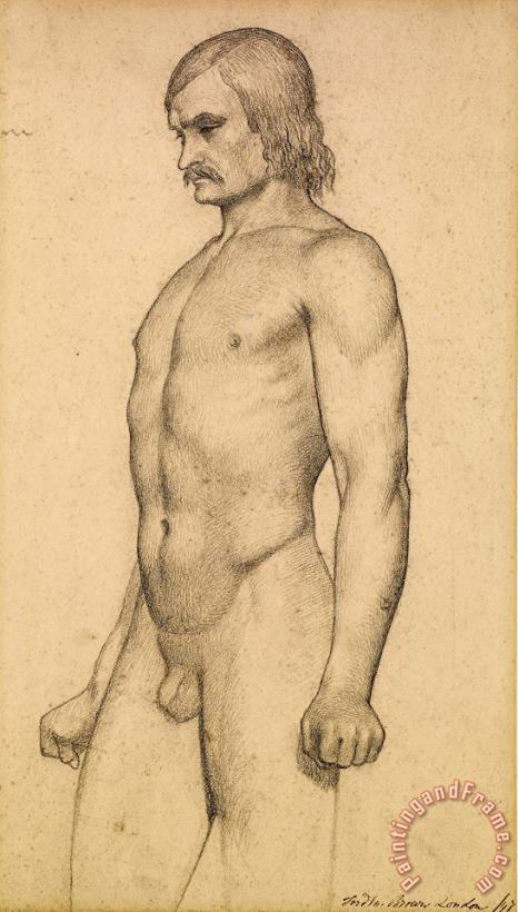 Ford Madox Brown Male Nude 2 Art Print