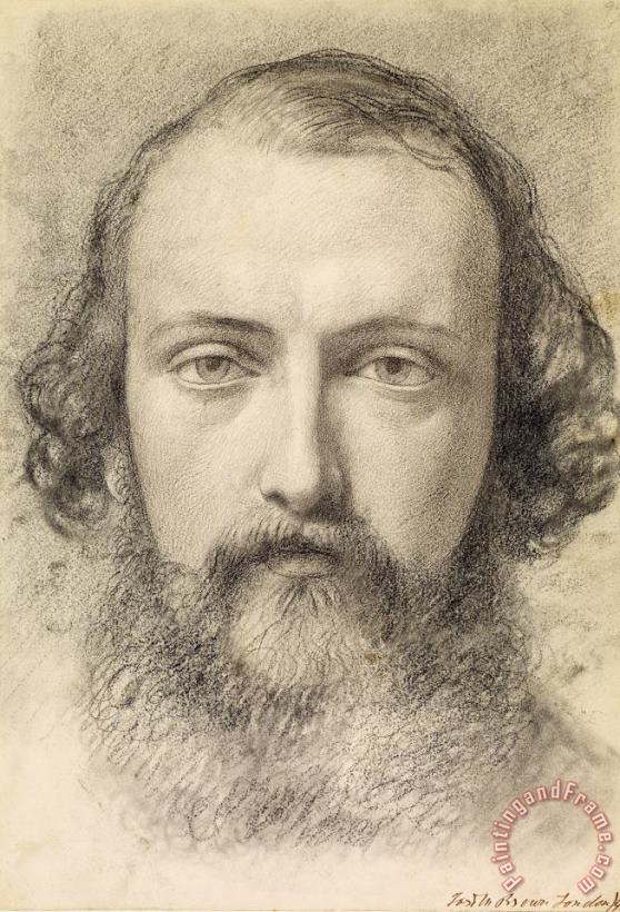 Ford Madox Brown Portrait Head Study of Daniel Casey (full Face) Art Painting
