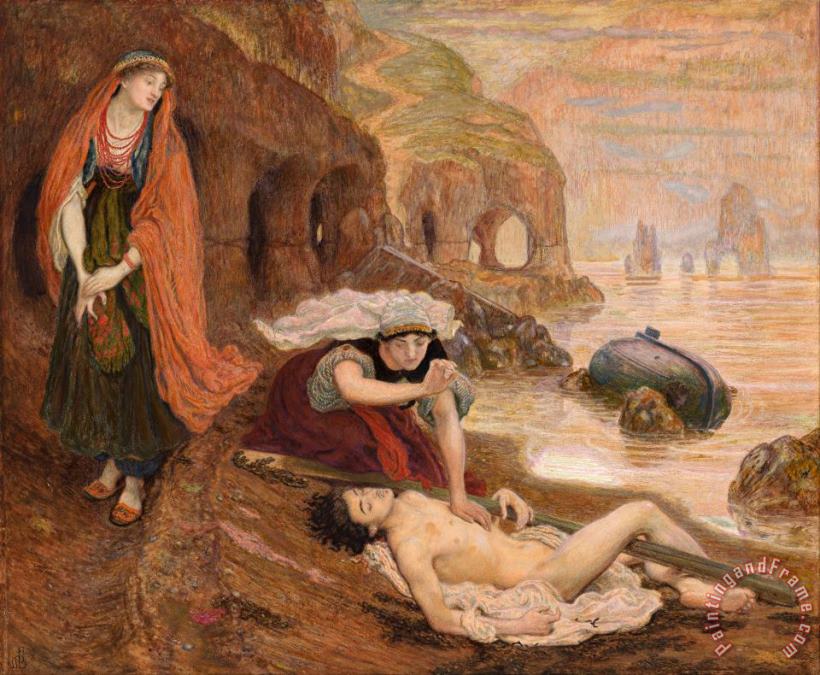 The Finding of Don Juan by Haidee painting - Ford Madox Brown The Finding of Don Juan by Haidee Art Print