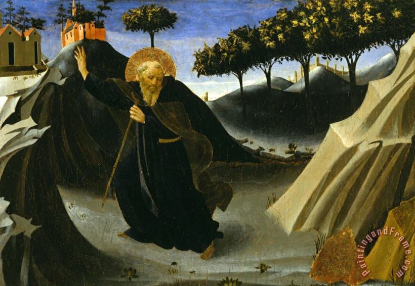 Fra Angelico Saint Anthony Abbot Shunning The Mass of Gold Art Print