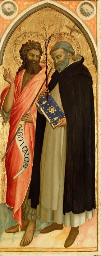 Fra Angelico Saint John The Baptist And Saint Dominic Art Print