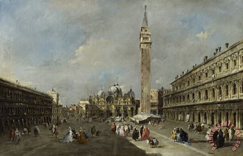 The Piazza San Marco, Venice painting - Francesco Guardi The Piazza San Marco, Venice Art Print