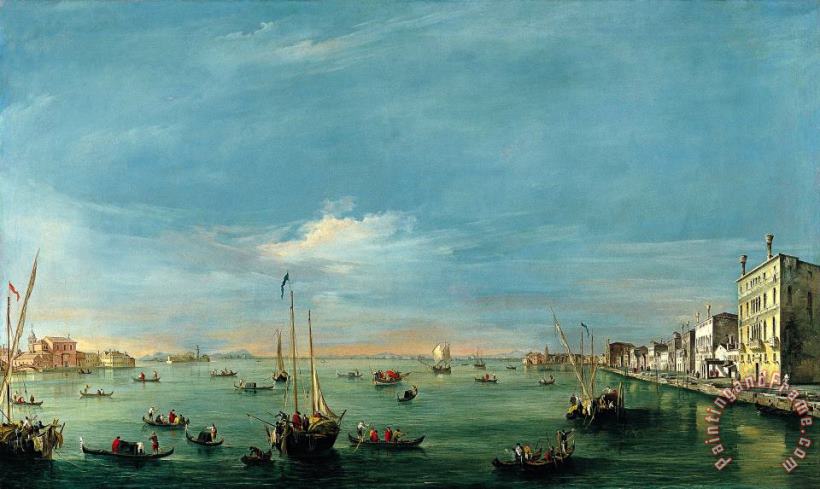 Francesco Guardi View of The Giudecca Canal And The Zattere Art Painting