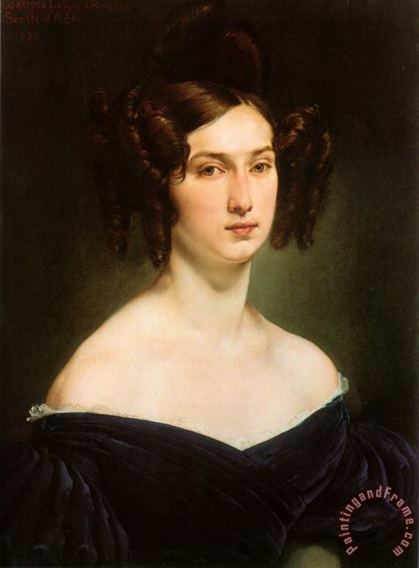 Francesco Hayez Portrait of Countess Luigia Douglas Scotti D'adda Art Print