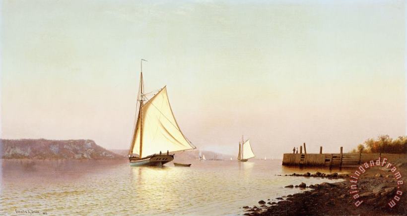 October on The Hudson painting - Francis Augustus Silva October on The Hudson Art Print
