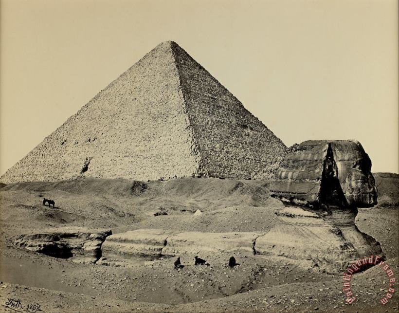 Francis Frith The Great Pyramid And The Great Sphinx, Egypt Art Painting