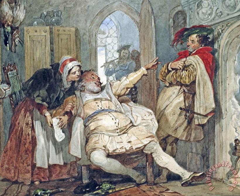 Francis Phillip Stephanoff Falstaff Bardolph And Dame Quickly Art Painting