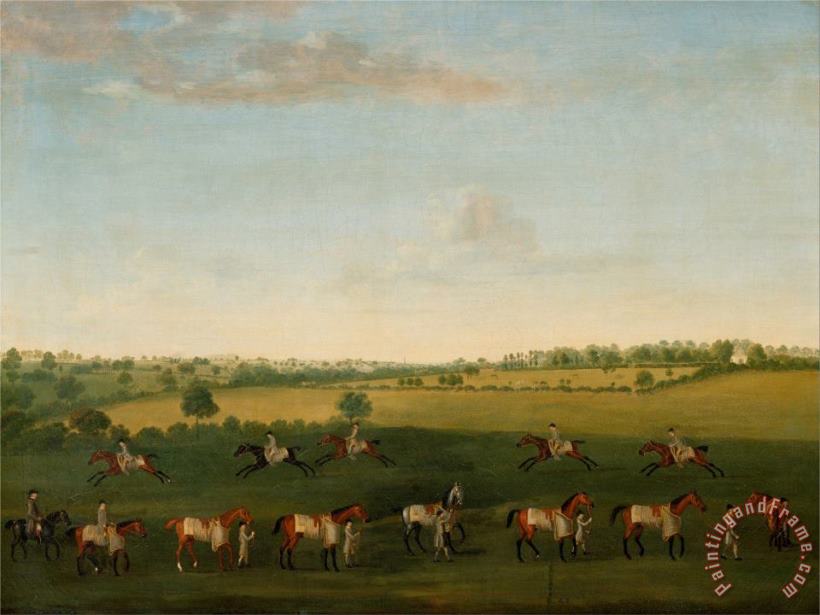 Sir Charles Warre Malet's String of Racehorses at Exercise painting - Francis Sartorius Sir Charles Warre Malet's String of Racehorses at Exercise Art Print