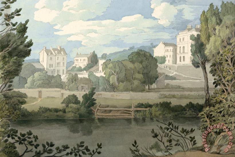 Francis Swaine Houses Near Plymouth Art Painting