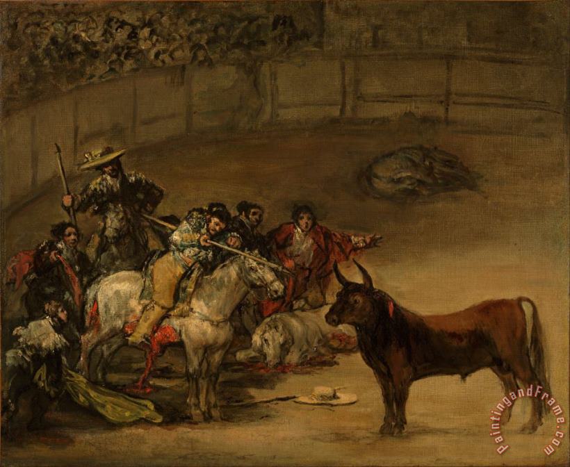 Bullfight, Suerte De Varas painting - Francisco De Goya Bullfight, Suerte De Varas Art Print