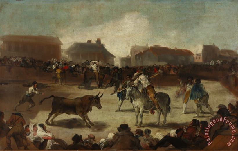 Francisco De Goya Corrida De Toros En Un Pueblo Art Painting