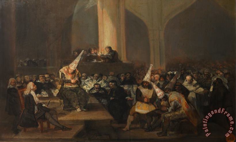 Escena De Inquisicion painting - Francisco De Goya Escena De Inquisicion Art Print