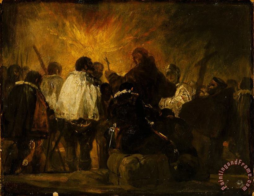 Night Scene From The Inquisition painting - Francisco De Goya Night Scene From The Inquisition Art Print