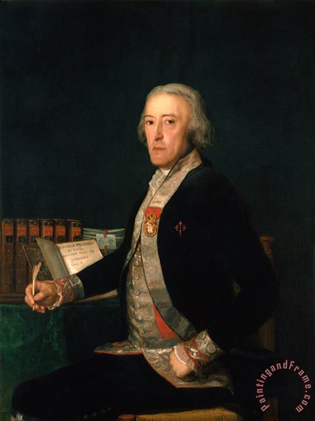 Portrait of Felix Colon De Larriategui painting - Francisco De Goya Portrait of Felix Colon De Larriategui Art Print