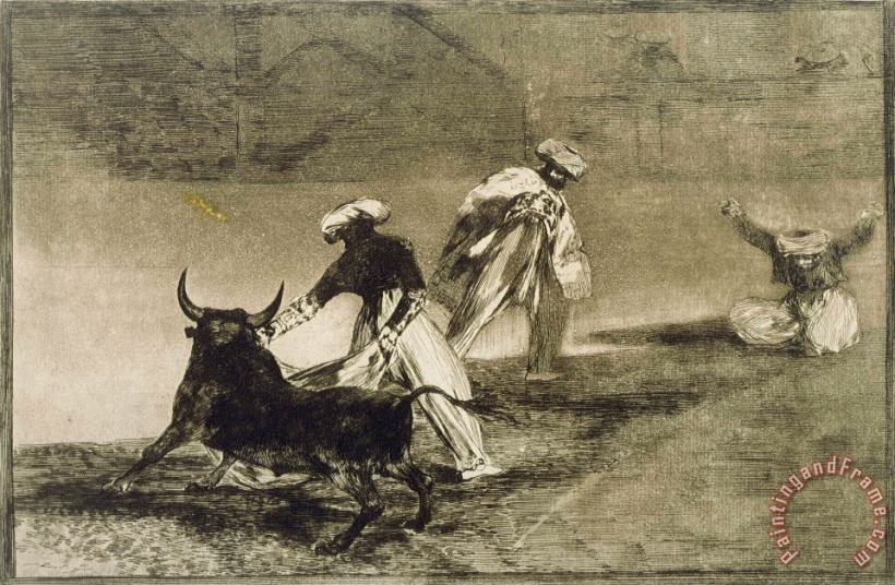 They Play Another with The Cape... From L painting - Francisco De Goya They Play Another with The Cape... From L Art Print