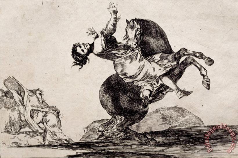 Francisco De Goya Woman Carried Off by a Horse Art Print