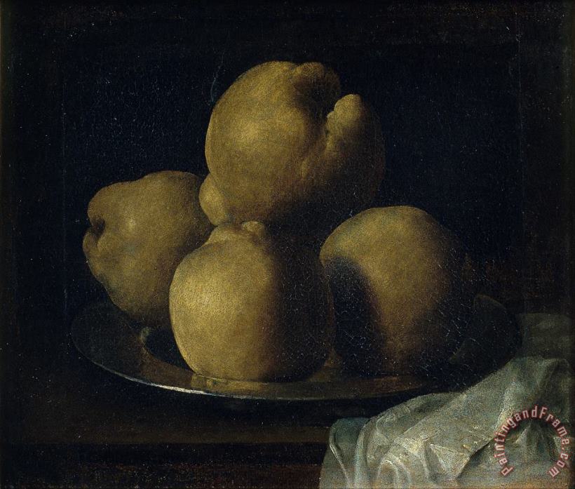 Francisco de Zurbaran Still Life with Dish of Quince Art Painting