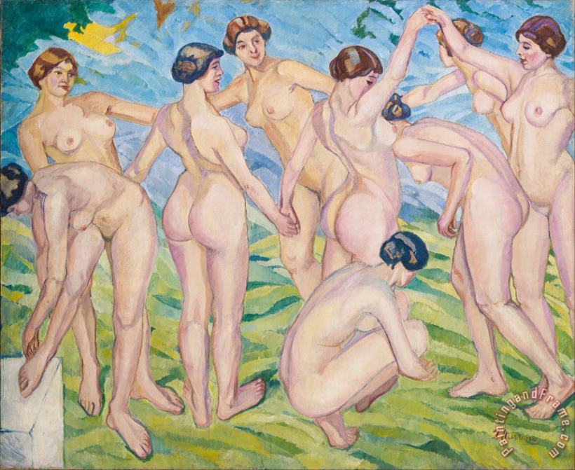 Francisco Iturrino Nudes (women Dancing in a Ring) Art Painting