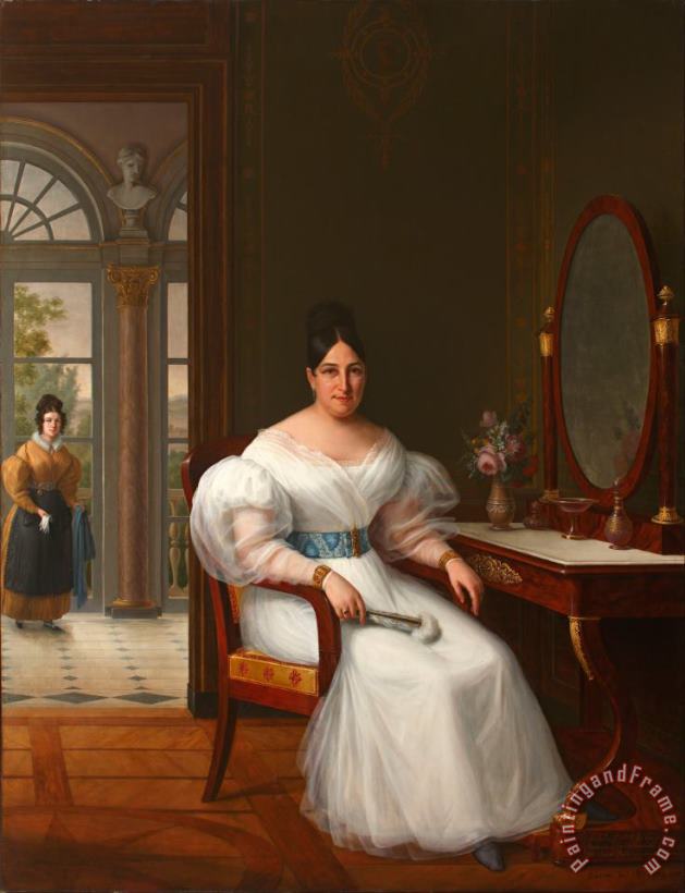 Carmen Moreno, Marchioness of The Guadalquivir Marshes painting - Francisco Lacoma Y Fontanet Carmen Moreno, Marchioness of The Guadalquivir Marshes Art Print