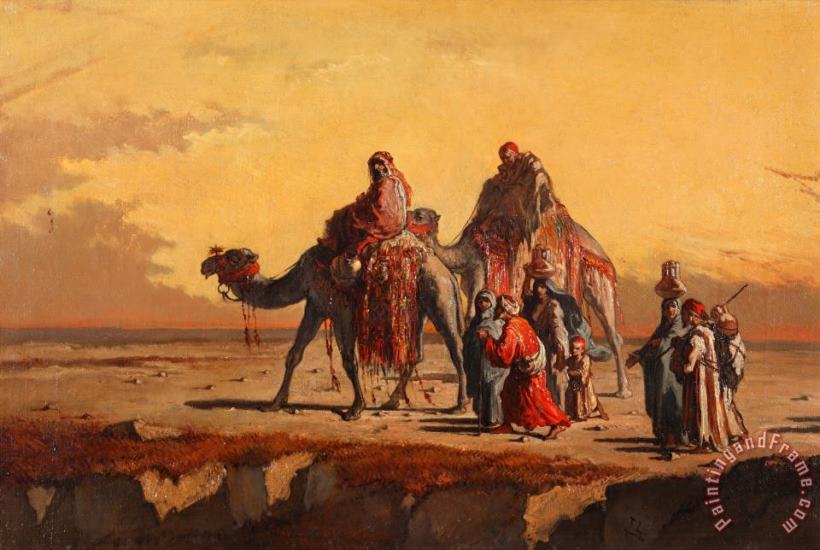 Desert Scene painting - Francisco Lameyer Desert Scene Art Print