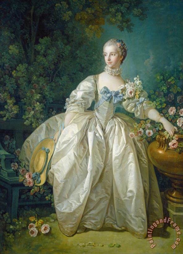 Madame Bergeret painting - Francois Boucher Madame Bergeret Art Print