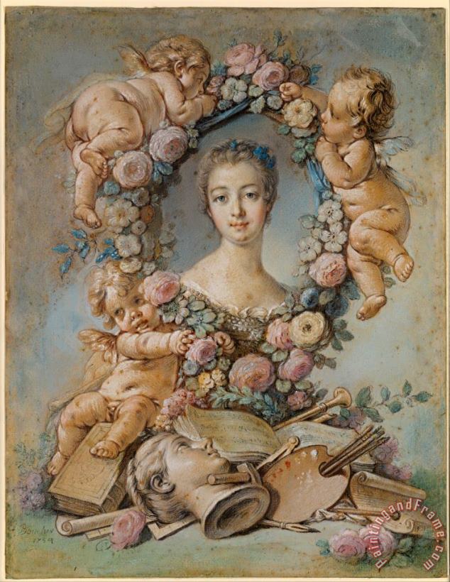 Francois Boucher Madame De Pompadour Art Painting