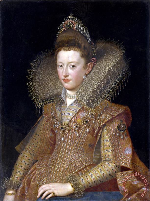 Margherita Gonzaga, Duchess of Lorraine painting - Frans Pourbus The Younger Margherita Gonzaga, Duchess of Lorraine Art Print