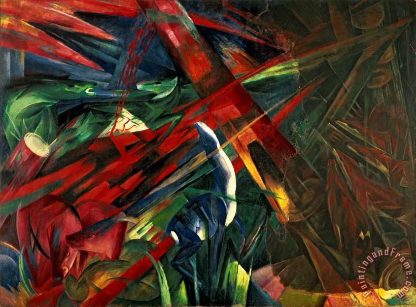 Fate of the Animals painting - Franz Marc Fate of the Animals Art Print