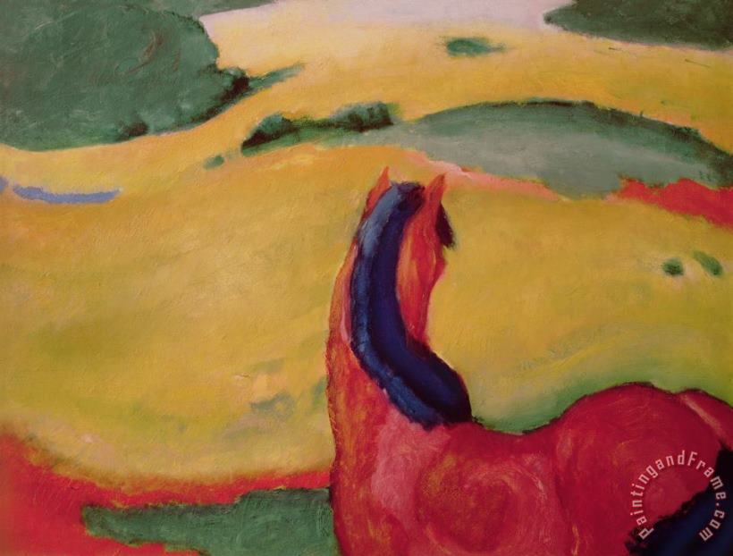 Franz Marc Horse in a landscape Art Painting