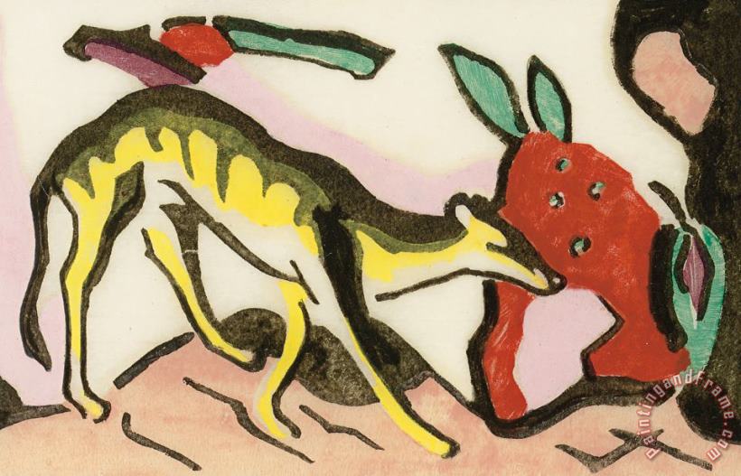 Franz Marc Mythical Animal Art Print