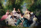 Franz Xaver Winterhalter - Empress Eugenie Surrounded by her Ladies in Waiting painting