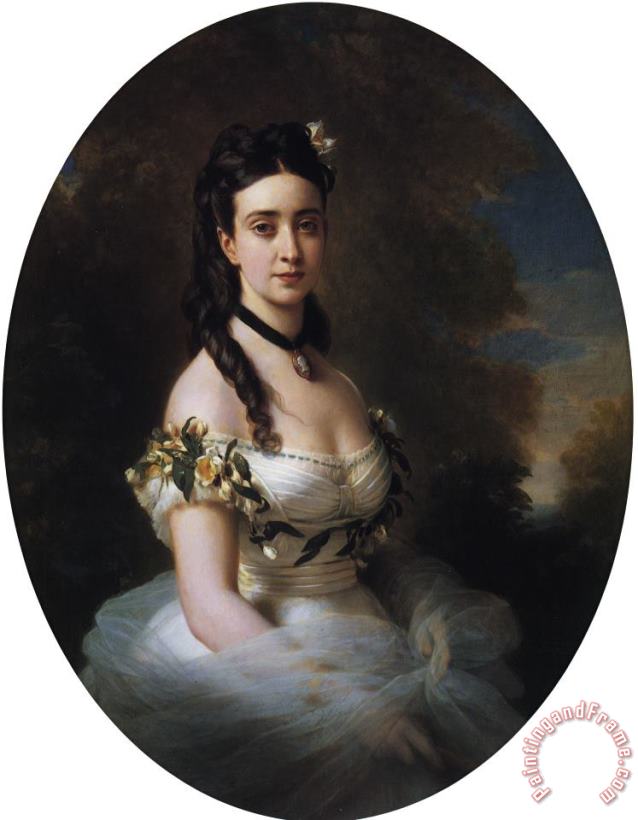 Franz Xavier Winterhalter Portrait of an American Lady Art Painting