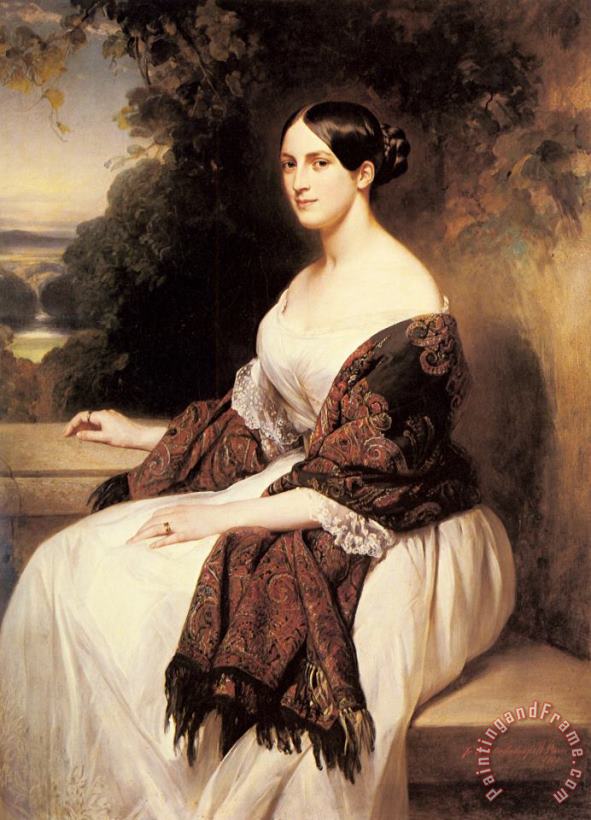 Franz Xavier Winterhalter Portrait of Madame Ackerman, The Wife of The Chief Finance Minister of King Louis Philippe Art Painting