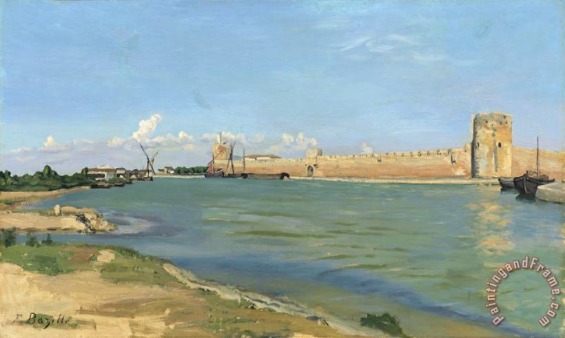 Frederic Bazille The Ramparts at Aigues Mortes Art Print