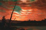 Frederic Edwin Church - Our Banner in the Sky painting