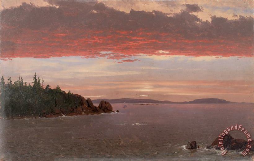 Frederic Edwin Church Schoodic Peninsula From Mount Desert at Sunrise Art Painting