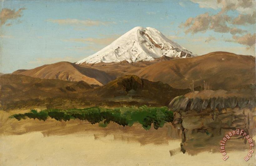Frederic Edwin Church Study of Mount Chimborazo, Ecuador Art Painting