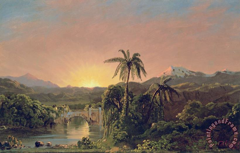 Frederic Edwin Church Sunset in Equador Art Print
