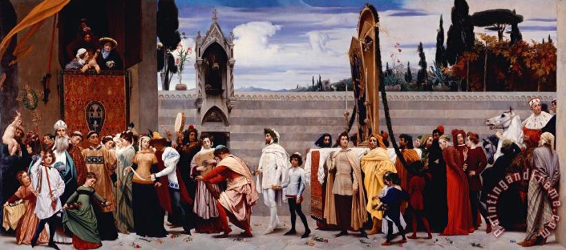 Frederic Leighton Cimabue's Madonna Carried in Procession Art Painting