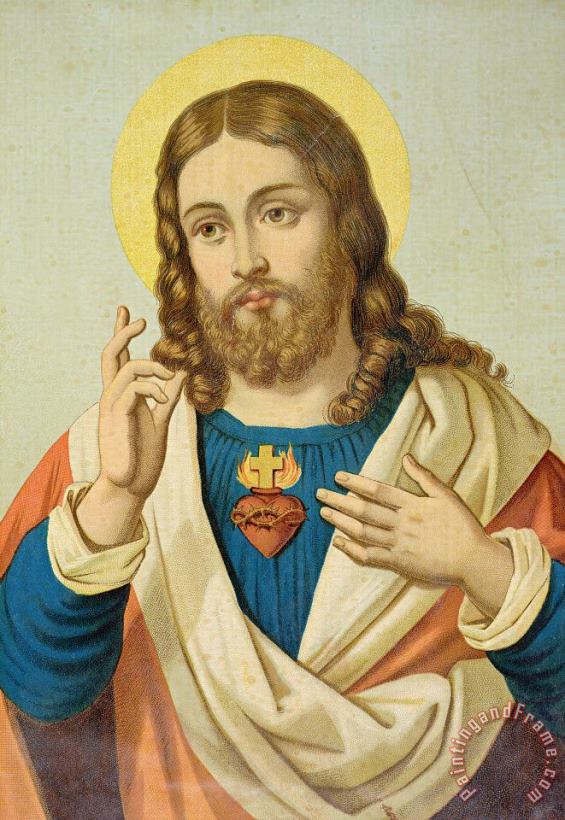 French School The Sacred Heart Art Painting