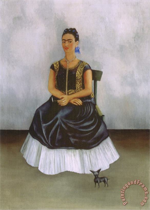 Frida Kahlo Itzcuintli Dog with Me 1938 Art Painting