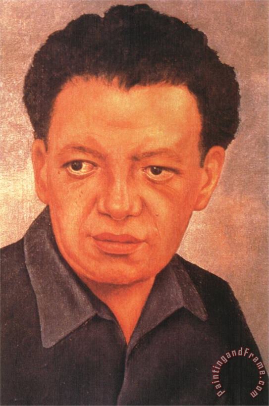 Portrait of Diego Rivera 1937 painting - Frida Kahlo Portrait of Diego Rivera 1937 Art Print