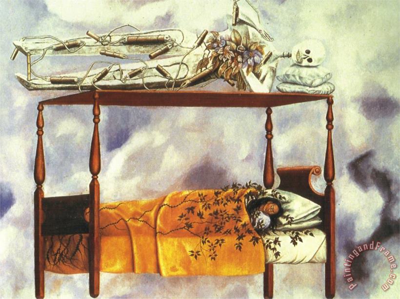 Frida Kahlo The Dream The Bed 1940 Art Print